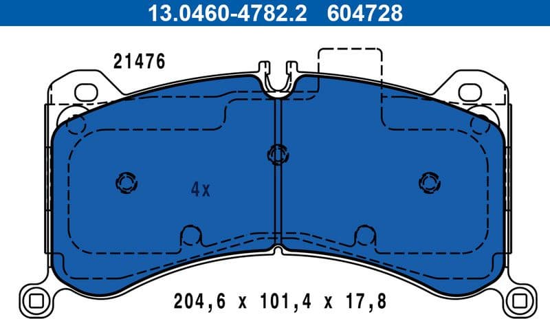 Brake Pad Set, disc brake 13.0460-4728.2