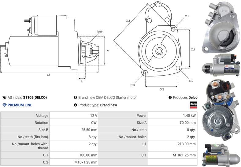 Starter Delco S1105(DELCO) - image 5