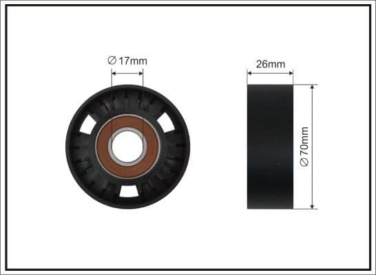 Tensioner Pulley, V-ribbed belt 500125 SC