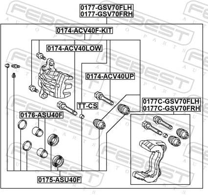 Brake Caliper 0177-GSV70FLH - image 2