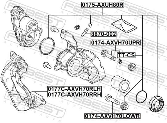 Repair Kit, brake caliper 0175-AXUH80R - image 2