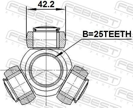 Spider Assembly, drive shaft 0116-ZVW30 - image 2