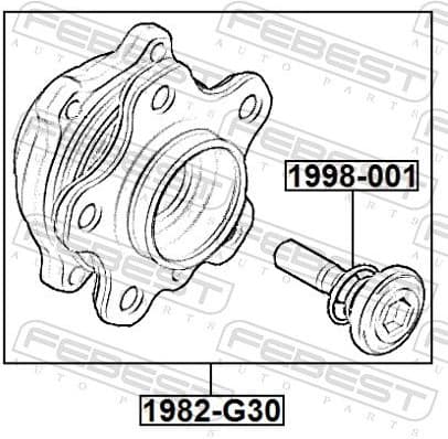 Axle Bolt, drive shaft 1998-001 - image 2