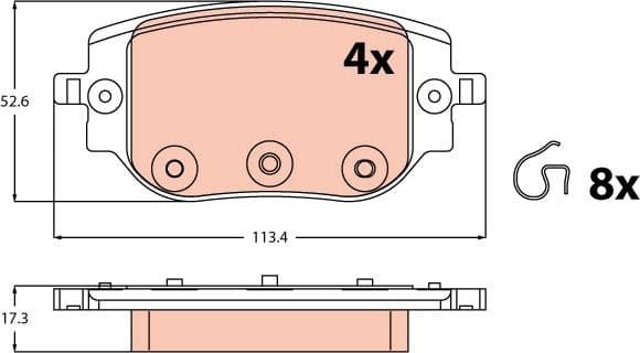 Brake Pad Set, disc brake GDB2613