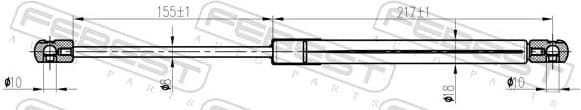Gas Spring, bonnet 23117-004