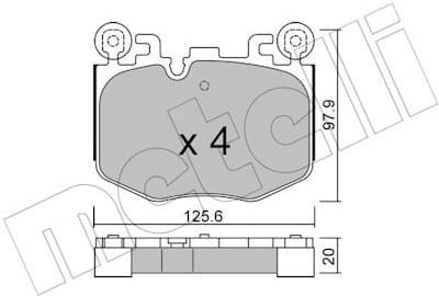 Brake Pad Set, disc brake 22-1384-0