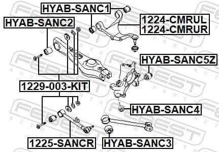 Control/Trailing Arm, wheel suspension 1224-CMRUL - image 2