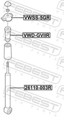 Suspension Strut Support Mount VWSS-5GR - image 2