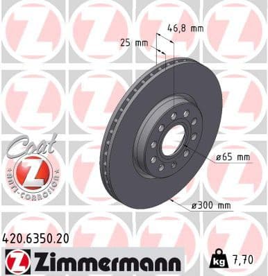 Brake Disc COAT Z 420.6350.20