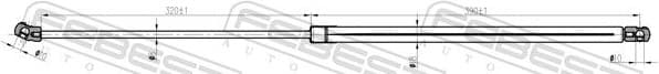 Gas Spring, bonnet 23117-003 - image 2