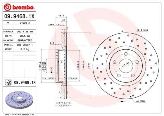 Brake Disc XTRA LINE - Xtra 09.9468.1X