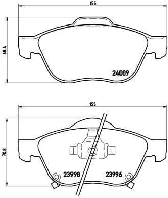Brake Pad Set, disc brake PRIME LINE P83043