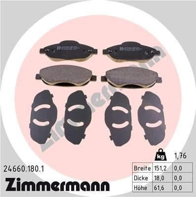 Brake Pad Set, disc brake 24660.180.1