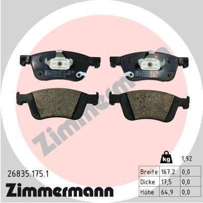 Brake Pad Set, disc brake 26835.175.1