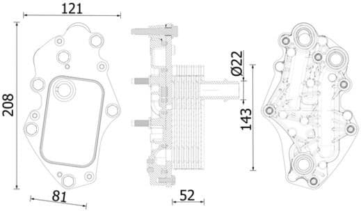 Oil Cooler, engine oil BEHR CLC277000S