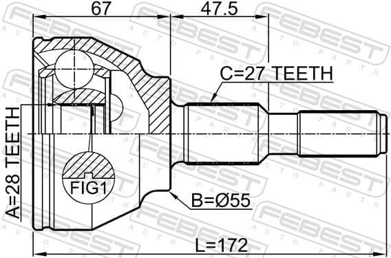 Joint Kit, drive shaft 2110-CNG - image 2