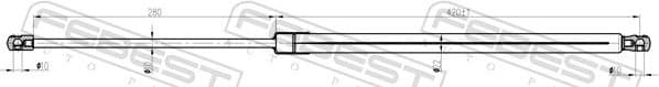 Gas Spring, boot/cargo area 23117-014 - image 2