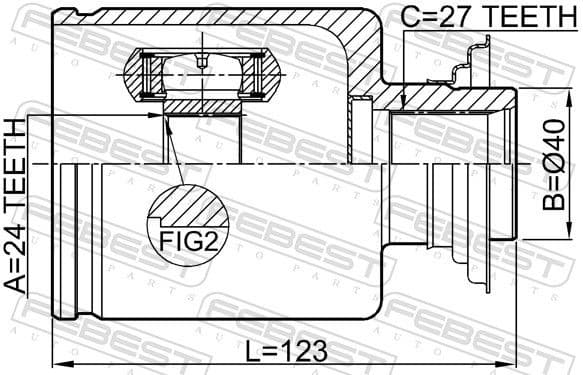 Joint Kit, drive shaft 0311-RURH - image 2