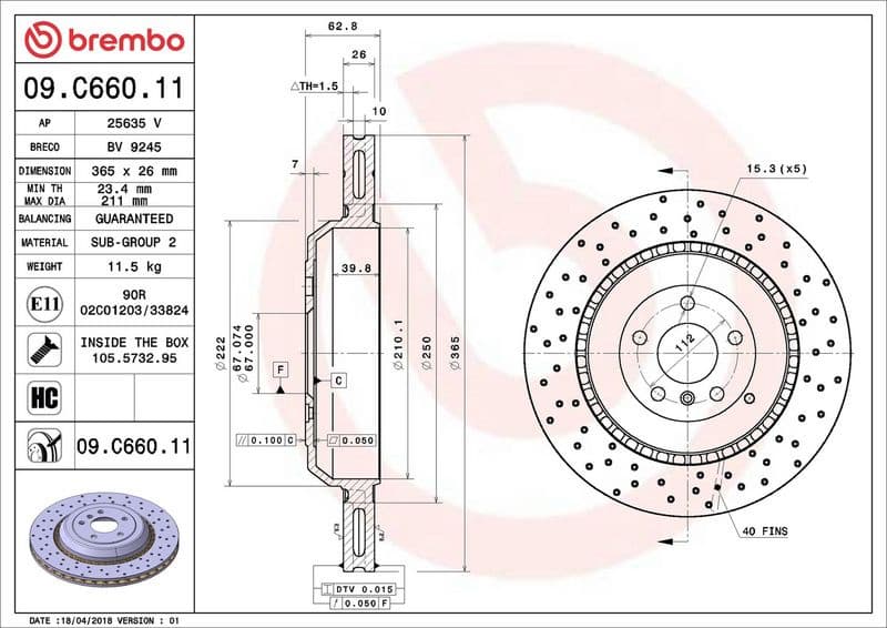 Brake Disc PRIME LINE - UV Coated 09.C660.11 - image 3