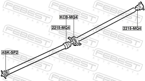 Bearing, propshaft centre bearing KCB-MQ4 - image 2