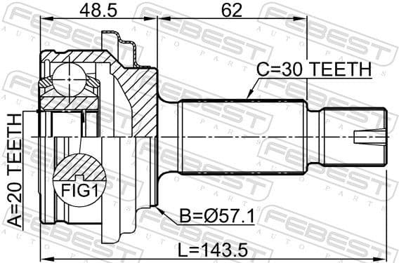 Joint Kit, drive shaft 2210-MQ4R - image 2