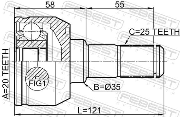 Joint Kit, drive shaft 2211-MQ4R - image 2