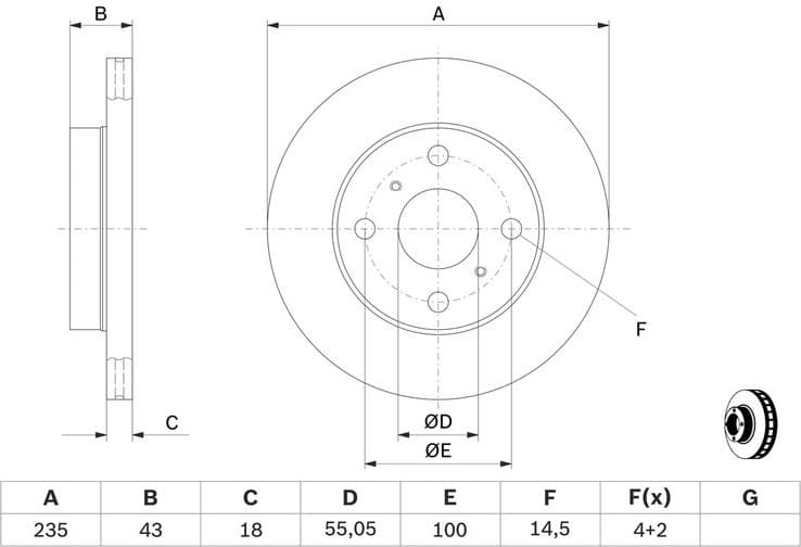 Brake Disc 0986479B92 - image 6