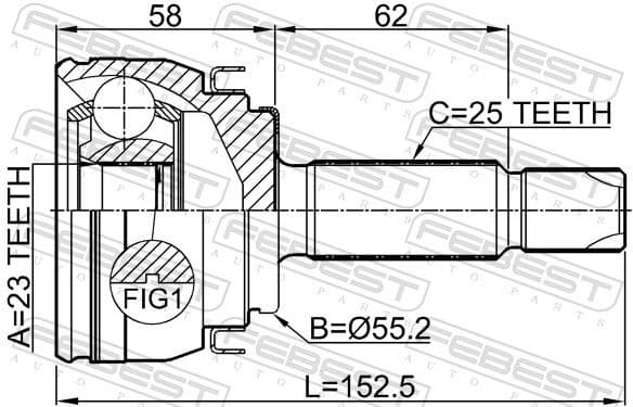 Joint Kit, drive shaft 2210-FB - image 2