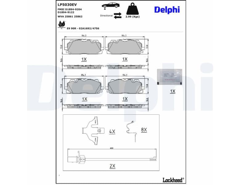 Brake Pad Set, disc brake LP5030EV - image 3