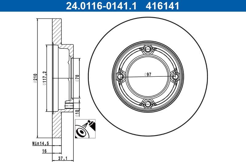 Brake Disc 24.0116-0141.1