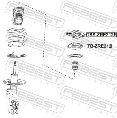 Suspension Strut Support Mount TSS-ZRE212F - image 2