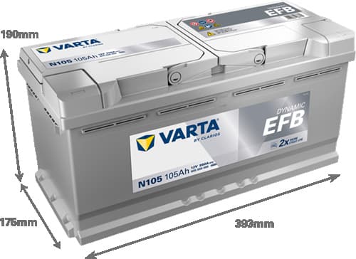 Starter Battery DYNAMIC EFB 605500095K262 - image 2