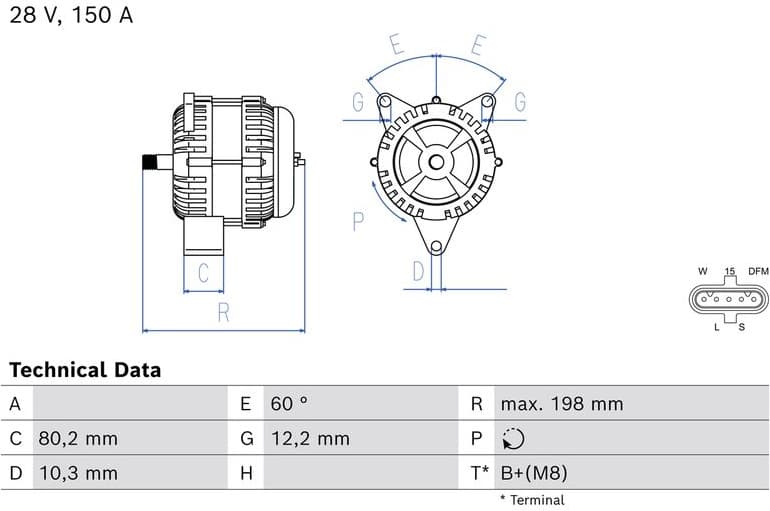 Alternator 0986085990