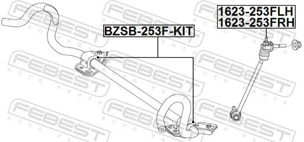 Link/Coupling Rod, stabiliser bar 1623-253FLH - image 2