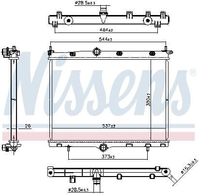 Radiator, engine cooling 607246