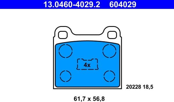 Brake Pad Set, disc brake 13.0460-4029.2