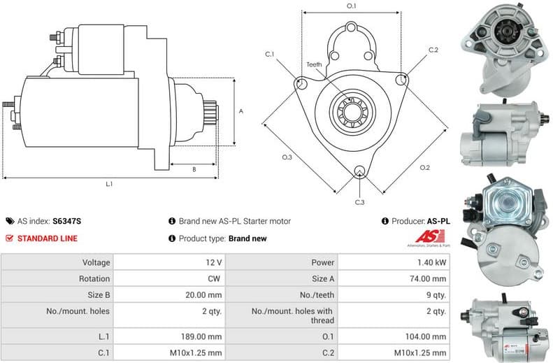 Starter AS S6347S - image 5