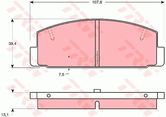 Brake Pad Set, disc brake COTEC GDB1027