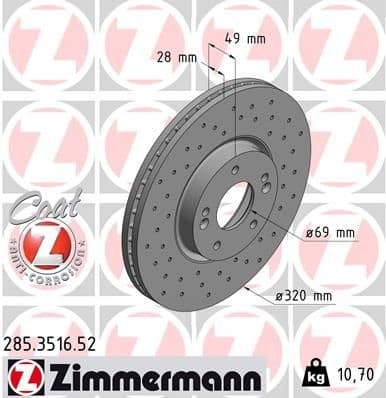 Brake Disc SPORT BRAKE DISC Z 285.3516.52