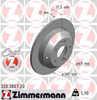 Brake Disc COAT Z 320.3807.20