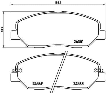 Brake pads front, Top Quality P30036
