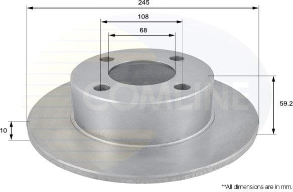 Brake disc, 1pcs REAR ADC1423 - image 2