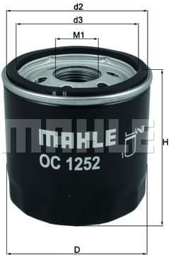 Filter oil OC1252 - image 2