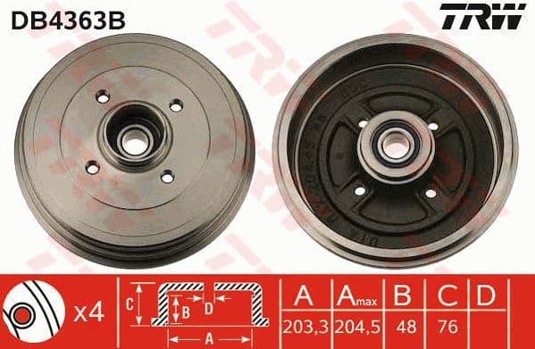 Brake Drum DB4363B