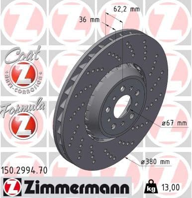 Brake Disc FORMULA Z BRAKE DISC 150.2994.70
