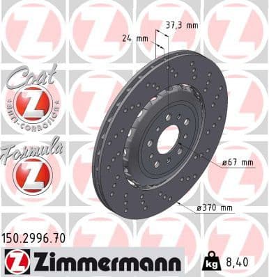 Brake Disc FORMULA Z BRAKE DISC 150.2996.70