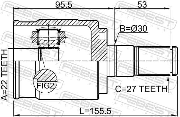 Joint Kit, drive shaft 2211-FBATLH - image 2