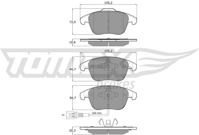 Brake Pad Set, disc brake TX 15-82