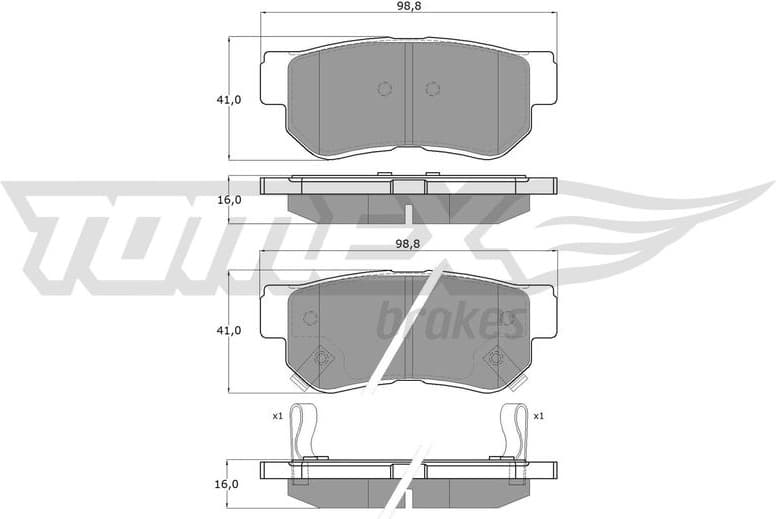 Brake Pad Set, disc brake TX 15-35