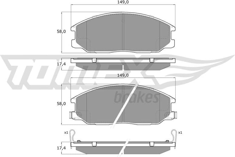 Brake Pad Set, disc brake TX 14-54